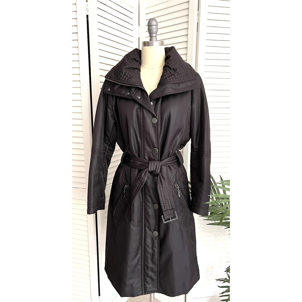 Creenstone Size 10 Dark Brown Belted Hooded Rain Coat